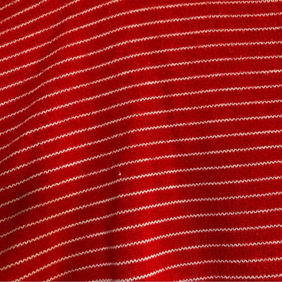 Vintage early 1980s Red Striped Sweater boat neck with Swimmer Design size XS/S - Picture 10 of 13